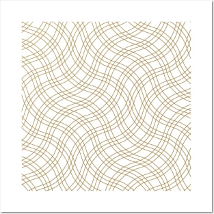 Thin Gold Lines Basket Weave Posters and Art